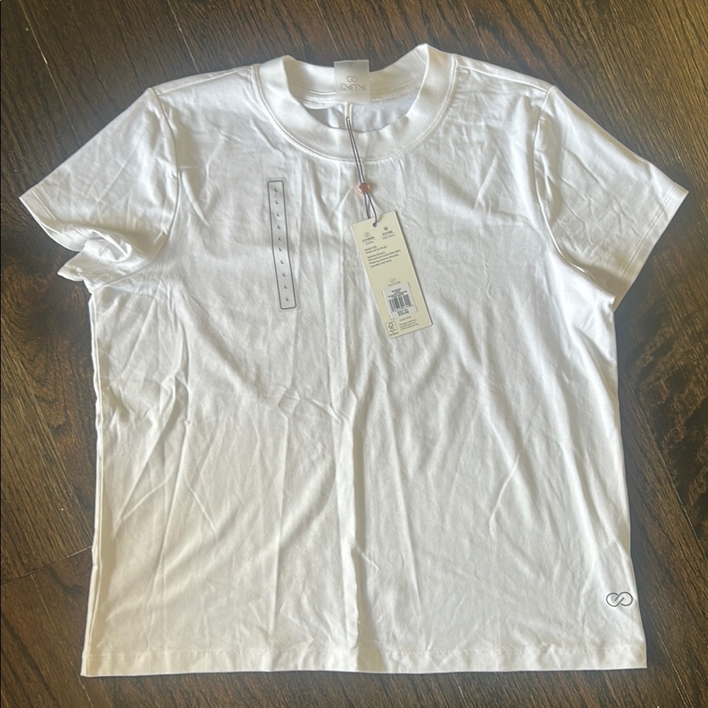 Alia White Short Sleeve Tee Classic Cotton Crew